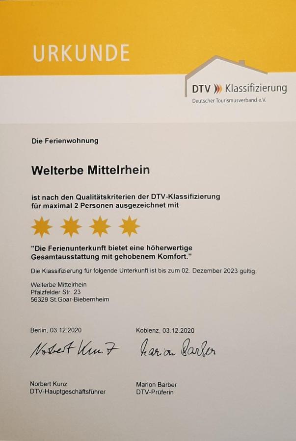 Biebernheim Welterbe Mittelrhein 아파트 외부 사진